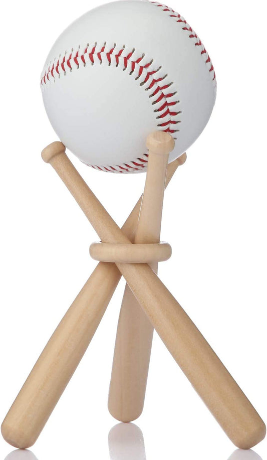 Baseball Stand Holders Balls Display Bat Wooden Stand Holder Display Centerpieces Tables for Baseball Sports Lover