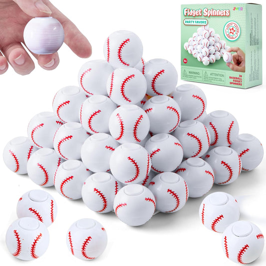 36 Pack Baseball Fidget Spinners for Kids, Baseball Party Favors, Fidget Toys Bulk, Stress Balls, Goodie Bags Stuffers for Birthday Party, Treasure Box Toys for Classroom